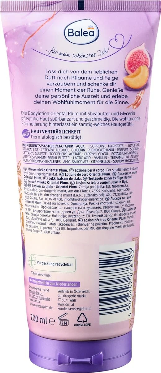 Набір лосьйонів для тіла Balea: Oriental Plum зволожує 200 мл + лосьйон для тіла Make a Wish Star Magic Fragrance 2 x 200 мл, фото №3