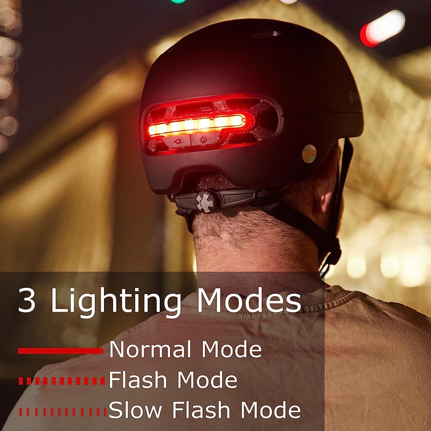 Велосипедний Шолом Smart4u з LED Підсвічуванням та Індикатором Міський Шолом для Дорослих з Автоматичним Стоп-сигналом Водонепроникний, фото №2