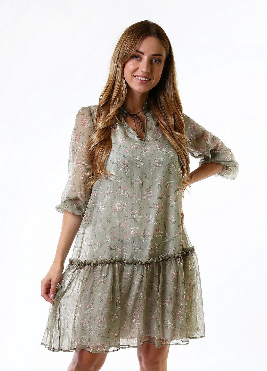 Платье inDresser M Оливковый (IN-F0287В048Д-Olive), фото №1