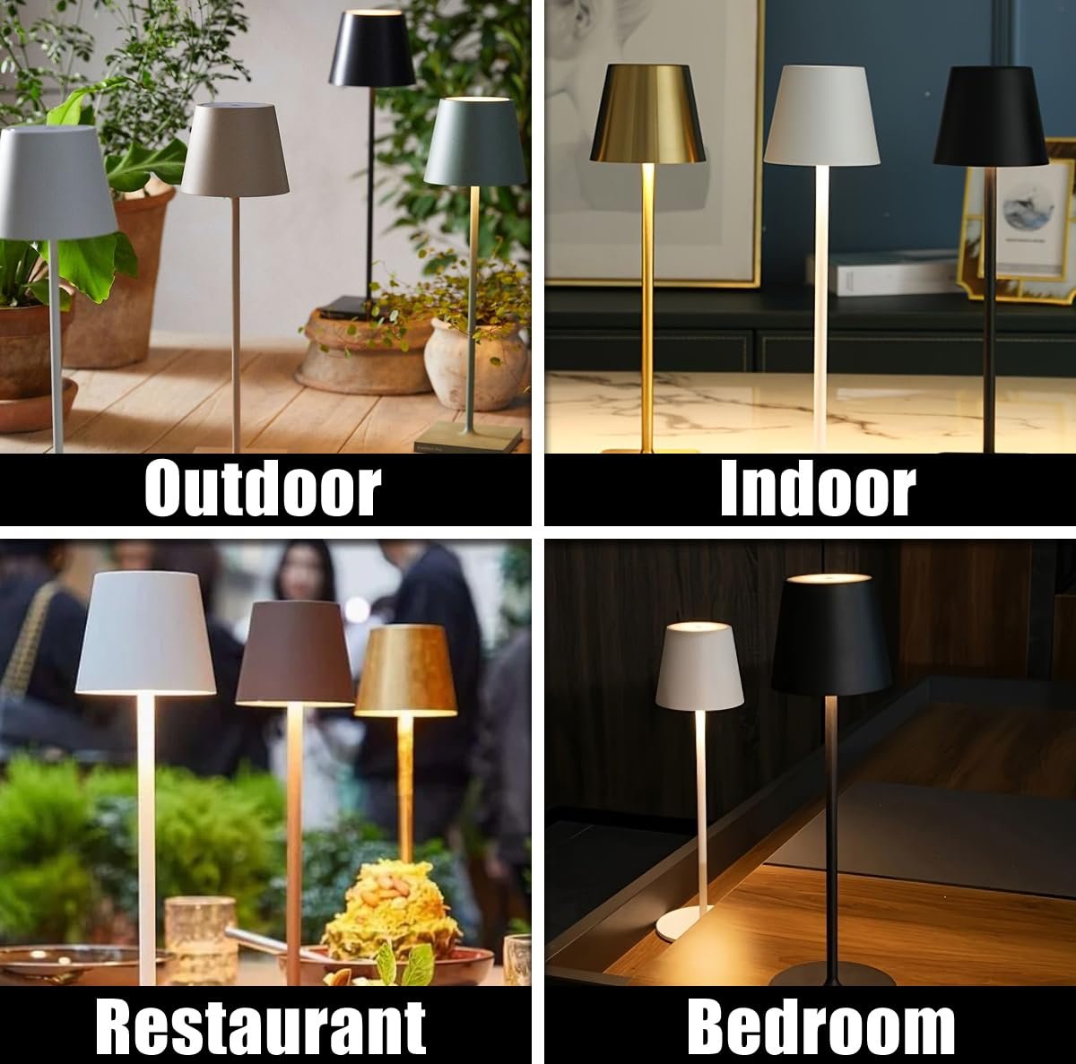 Настільна лампа LED акумуляторна металева 5000 мАг сенсорна IP54 Бежевий макарун, фото №7