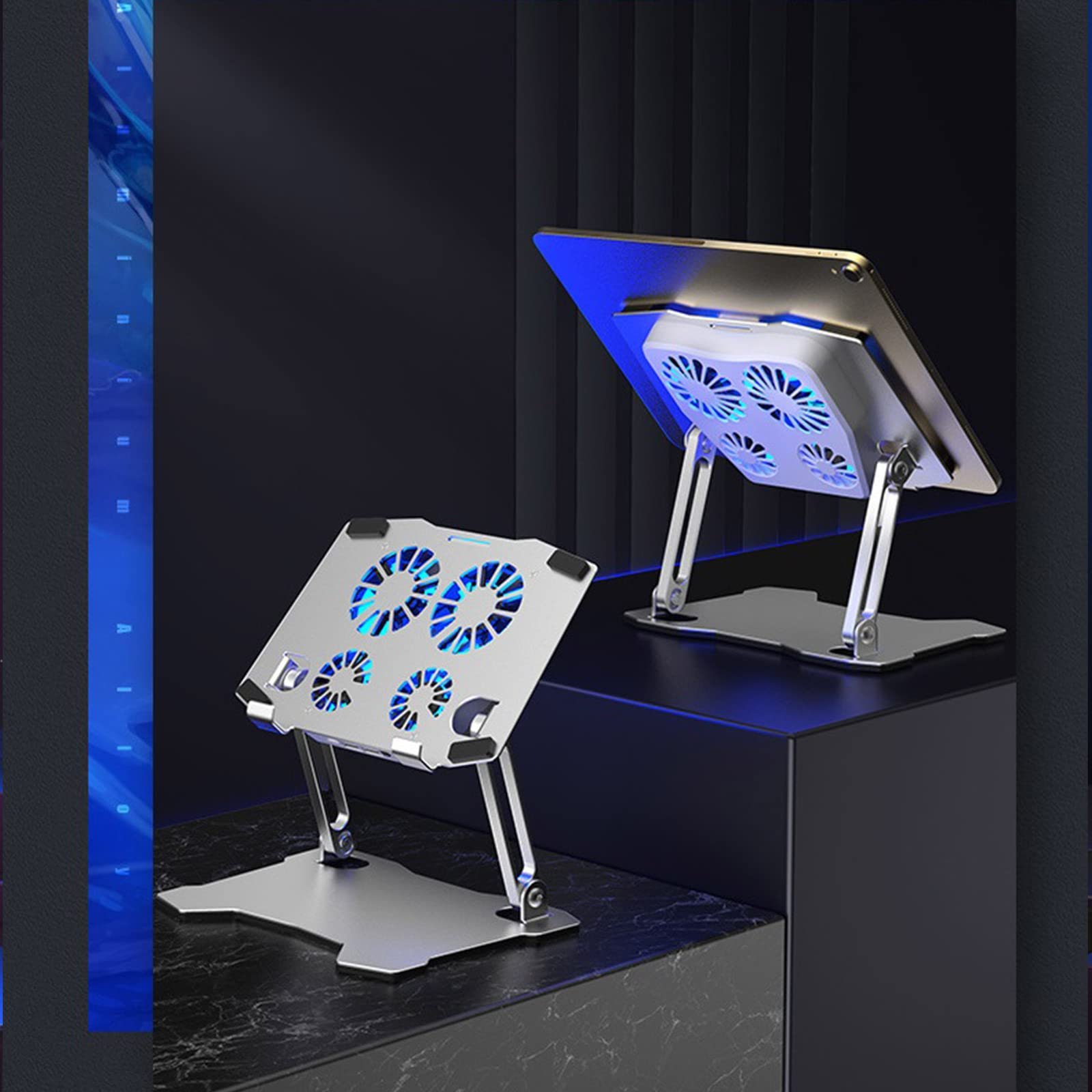 Підставка для ноутбука Регульована по висоті Алюмінієва ергономічна для ноутбуків, фото №2 Підставка для ноутбука Регульована по висоті Алюмінієва ергономічна для ноутбуків, фото №2