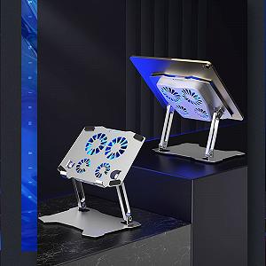 Підставка для ноутбука Регульована по висоті Алюмінієва ергономічна для ноутбуків synthetic.ua - Фото 1