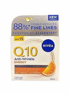 Денний крем NIVEA Q10 Energy FPS 15 антивіковий з вітаміном C та гуараною 50 мл - Фото 1