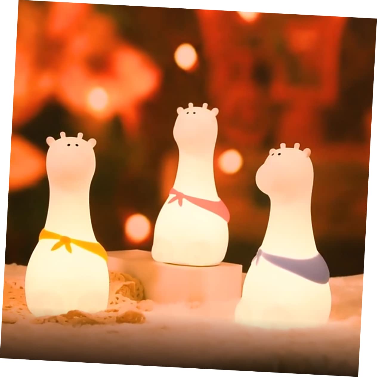 Ночник Housoutil Giraffe LED для детской комнаты USB зарядка ABS набор из 3 шт., фото №4