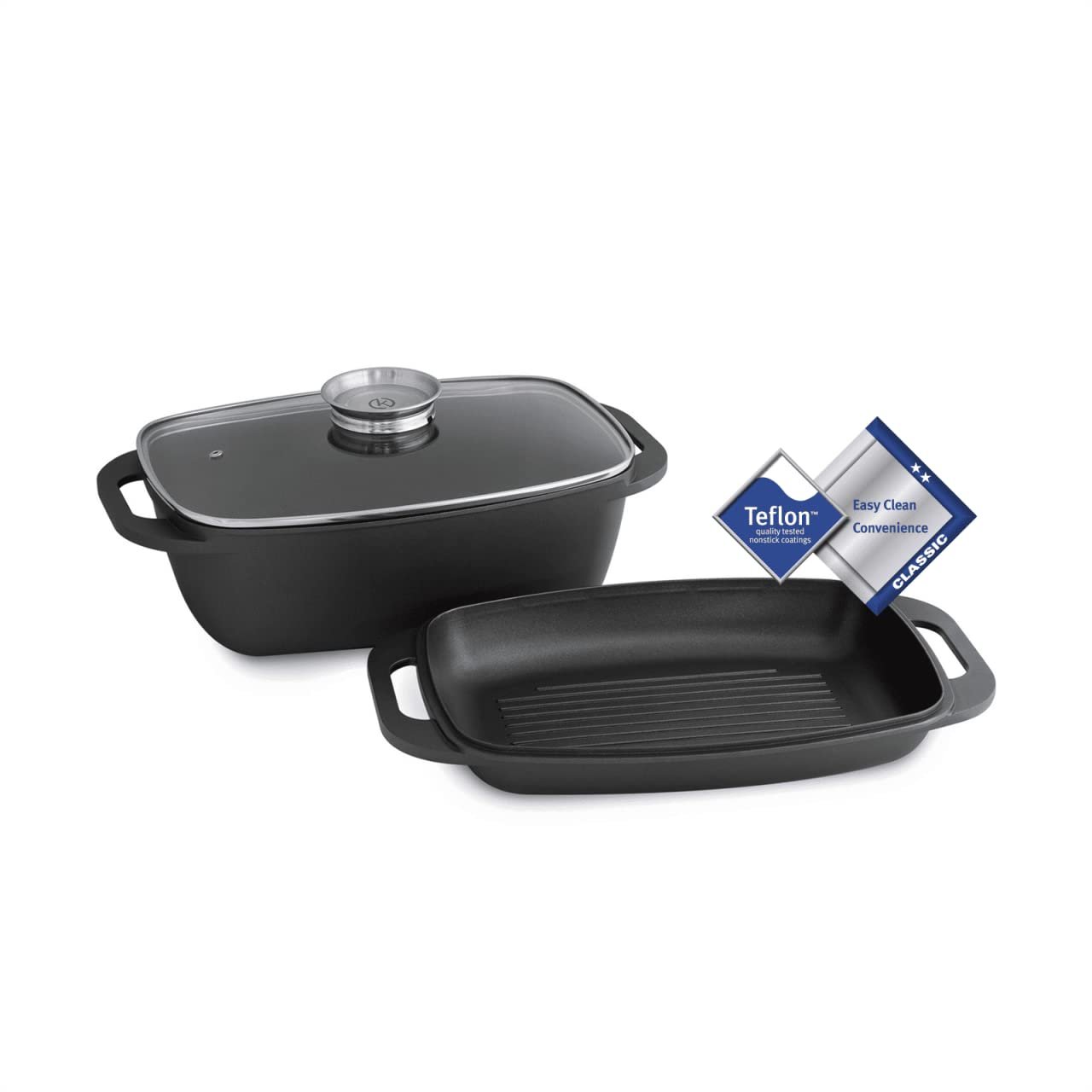 Жаровня из литого алюминия K & G с тефлоновым покрытием и арома-ручкой 240 °C, фото №1 Жаровня из литого алюминия K & G с тефлоновым покрытием и арома-ручкой 240 °C, фото №1