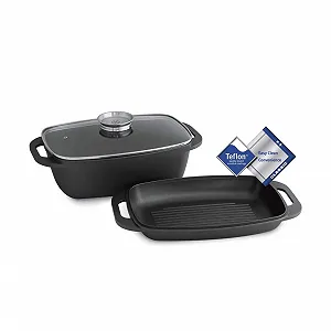 Жаровня из литого алюминия K & G с тефлоновым покрытием и арома-ручкой 240 °C - Фото 1