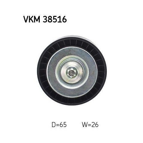 Ролик обвідний/напрямний SKF VKM 38516 поліклинового ременя MERCEDES-BENZ NISSAN, фото №2