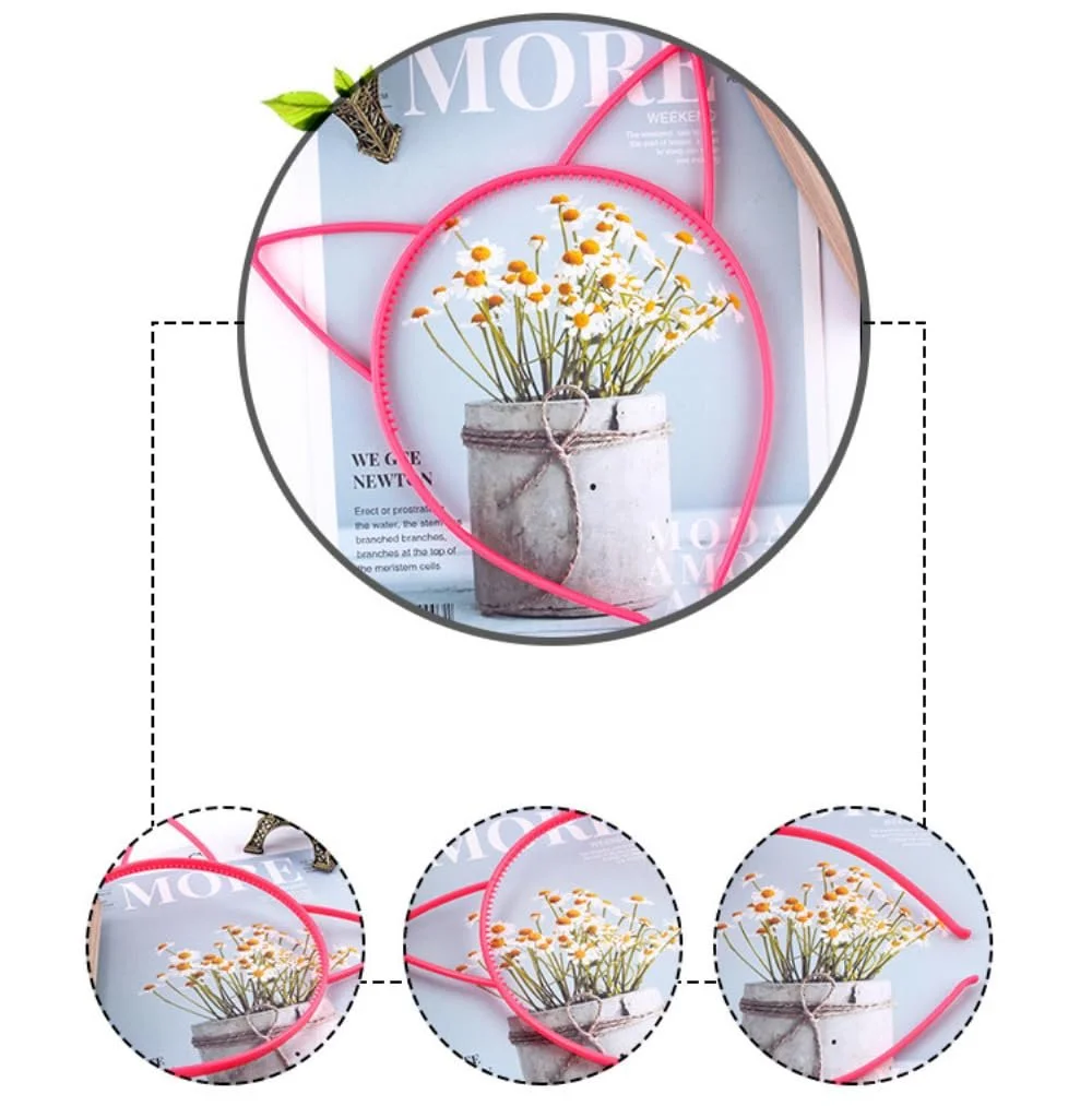 Обруч Вушка Кішки Пластик 3 шт Фіолетовий, фото №6