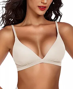 Бюстгальтер Triangle Bra треугольный без косточек мягкий с глубоким вырезом на спине без подкладки - Фото 1