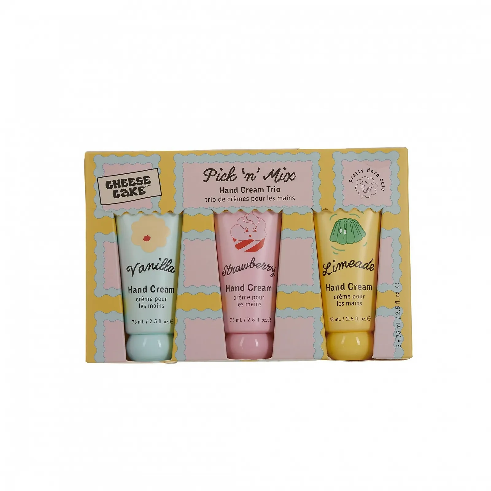 Набір кремів для рук Cheese Cake, 3 шт., асорті смаків для дівчат-підлітків, фото №1