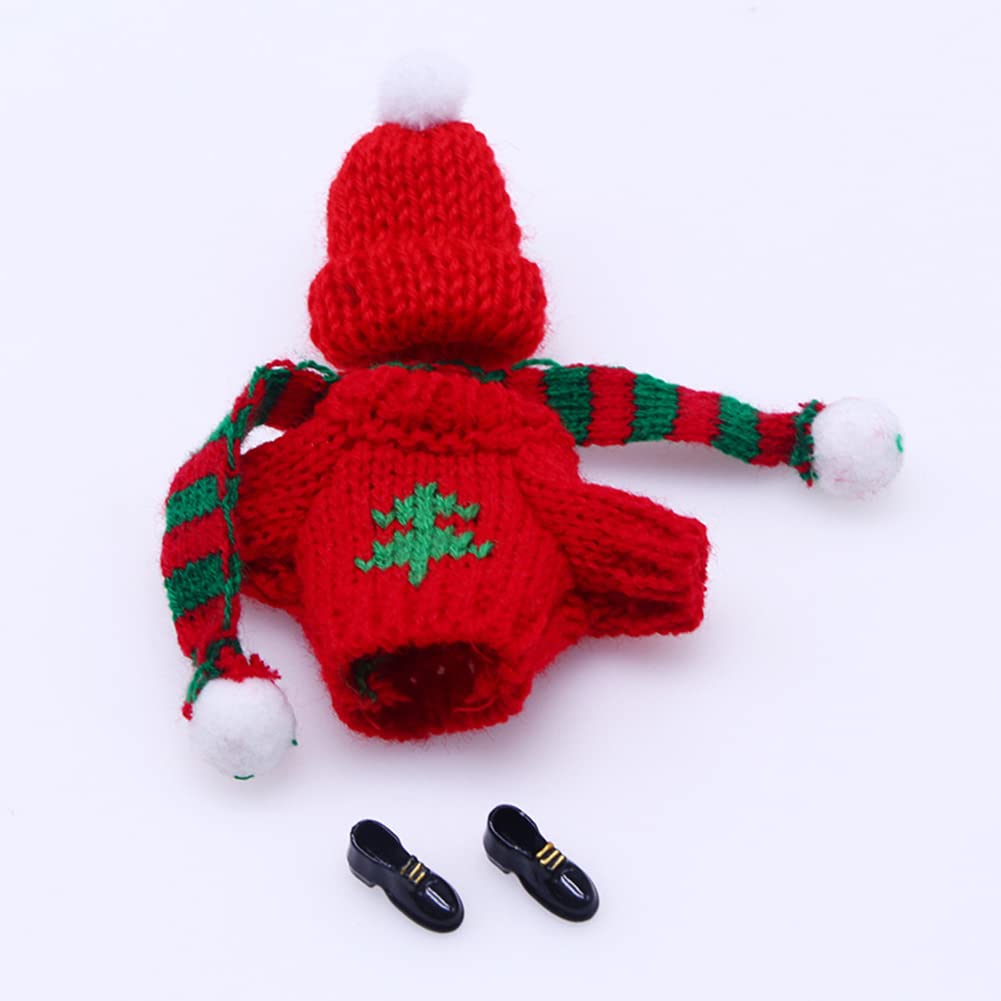 Набір аксесуарів для ляльок NGUMMS Christmas Doll Clothing Costume Accessories Різдвяний аксесуар для ляльок-ельфів 1:12 (#002), фото №8