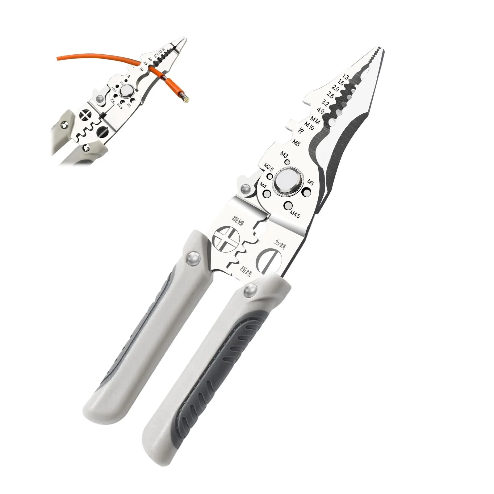 Многофункциональный стриппер из нержавеющей стали с нескользящей ручкой, фото №1