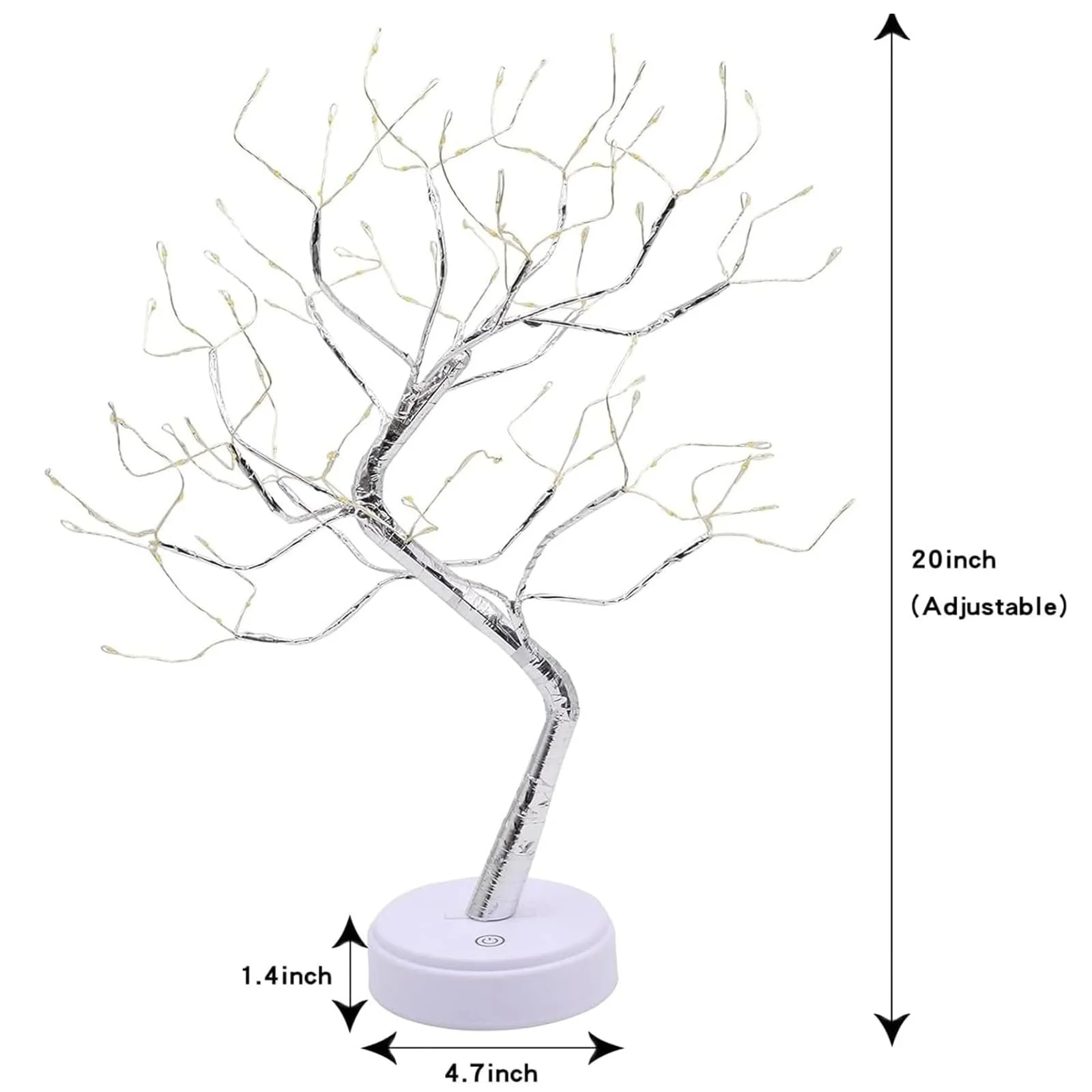 Світлодіодне дерево 108 LED Теплий білий з пультом та таймером USB/Батарейки, фото №2