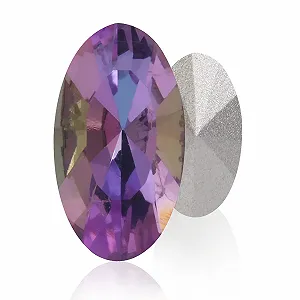 Стрази для нігтів Скло 3D Блискучі Довгий Еліпс Фіолетовий, 72 шт - Фото 1