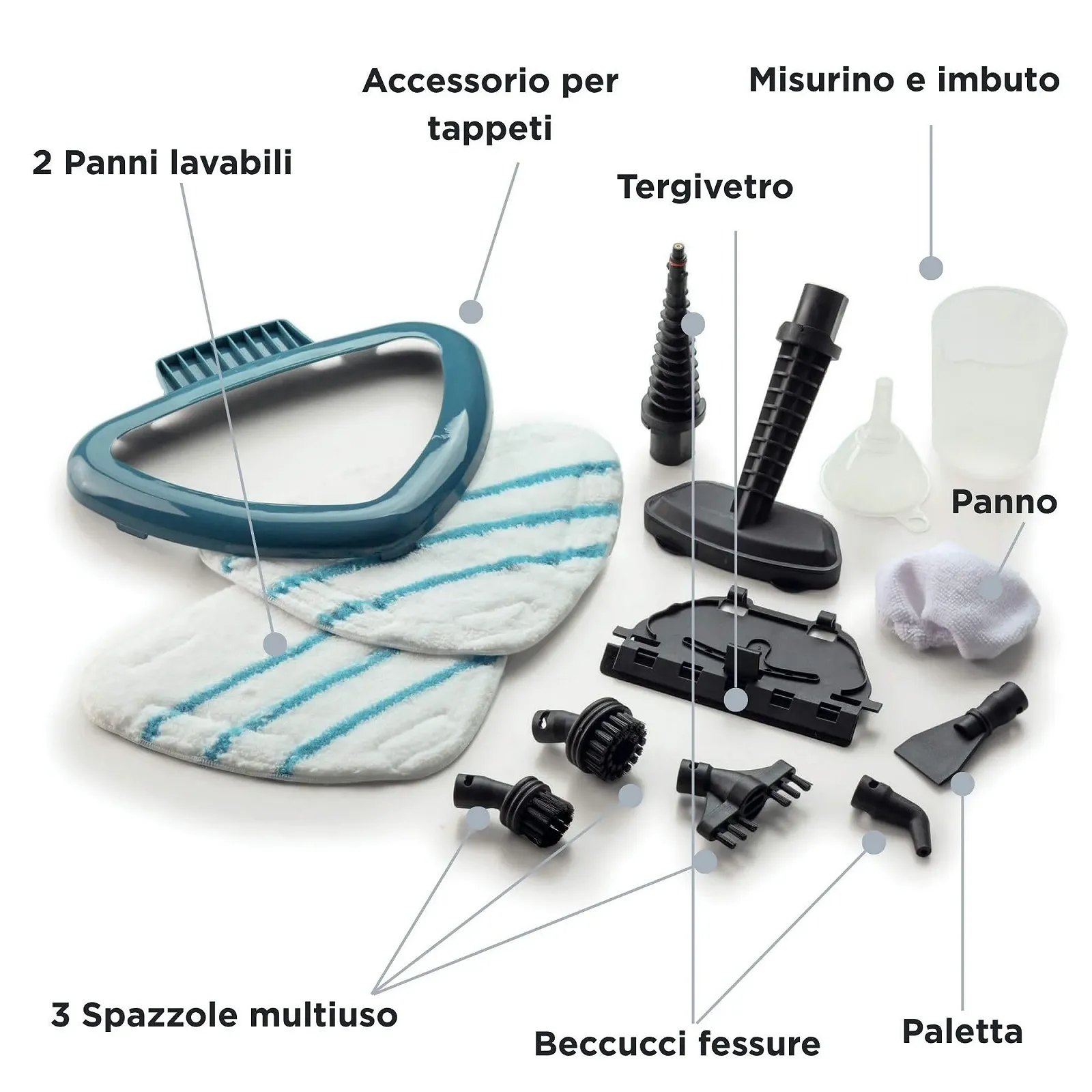 Парова швабра Ariete 4164 10 в 1 1500 Вт Blue, фото №3 Парова швабра Ariete 4164 10 в 1 1500 Вт Blue, фото №3