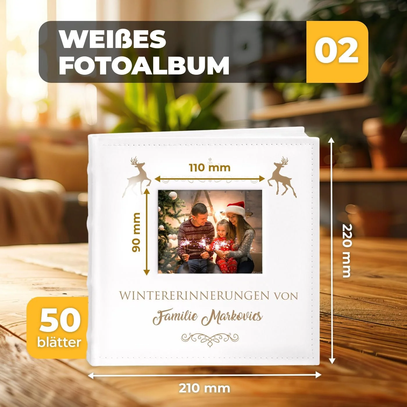 Альбом вкладышей Maverton 21 x 22 см - Фотоальбом для 200 фотографий 10 x 15 см - 100 страниц - Белый - Орнамент, фото №3 Альбом вкладышей Maverton 21 x 22 см - Фотоальбом для 200 фотографий 10 x 15 см - 100 страниц - Белый - Орнамент, фото №3