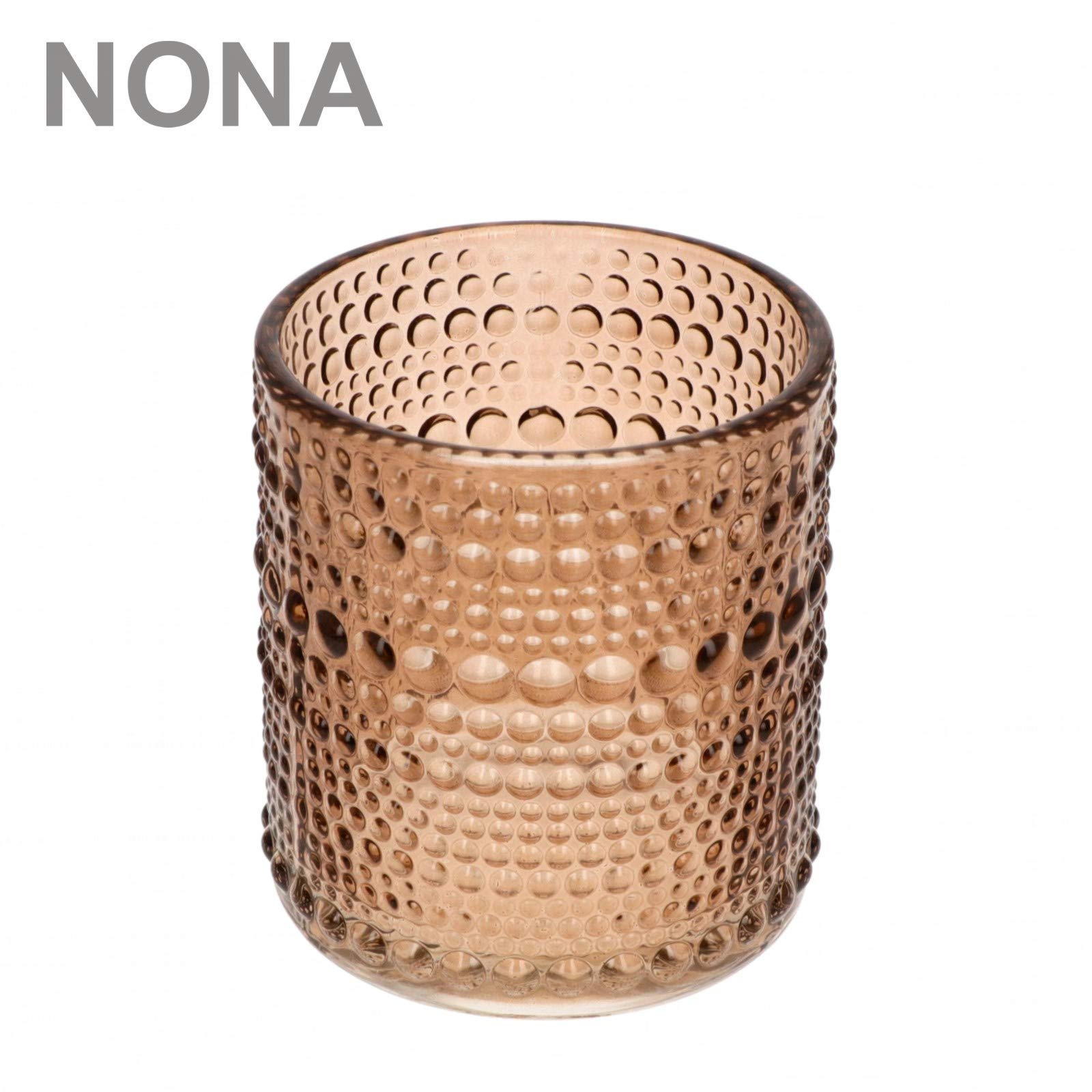 Набор NoNa ORIS Подсвечники для свечей Rusty Brown из стекла, 4 шт, фото №3