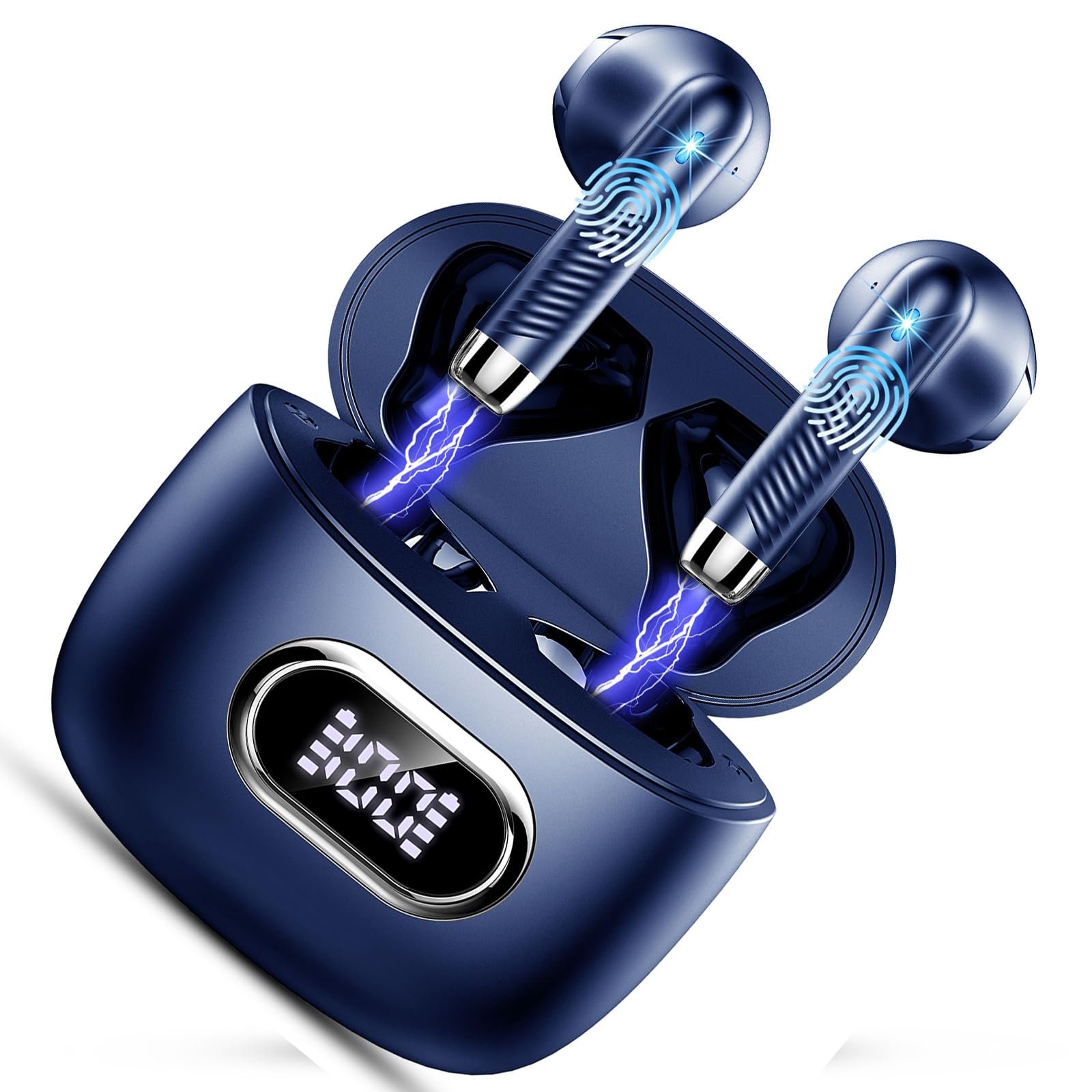 Навушники-перекладачі Bluetooth 5.4, сині, фото №1