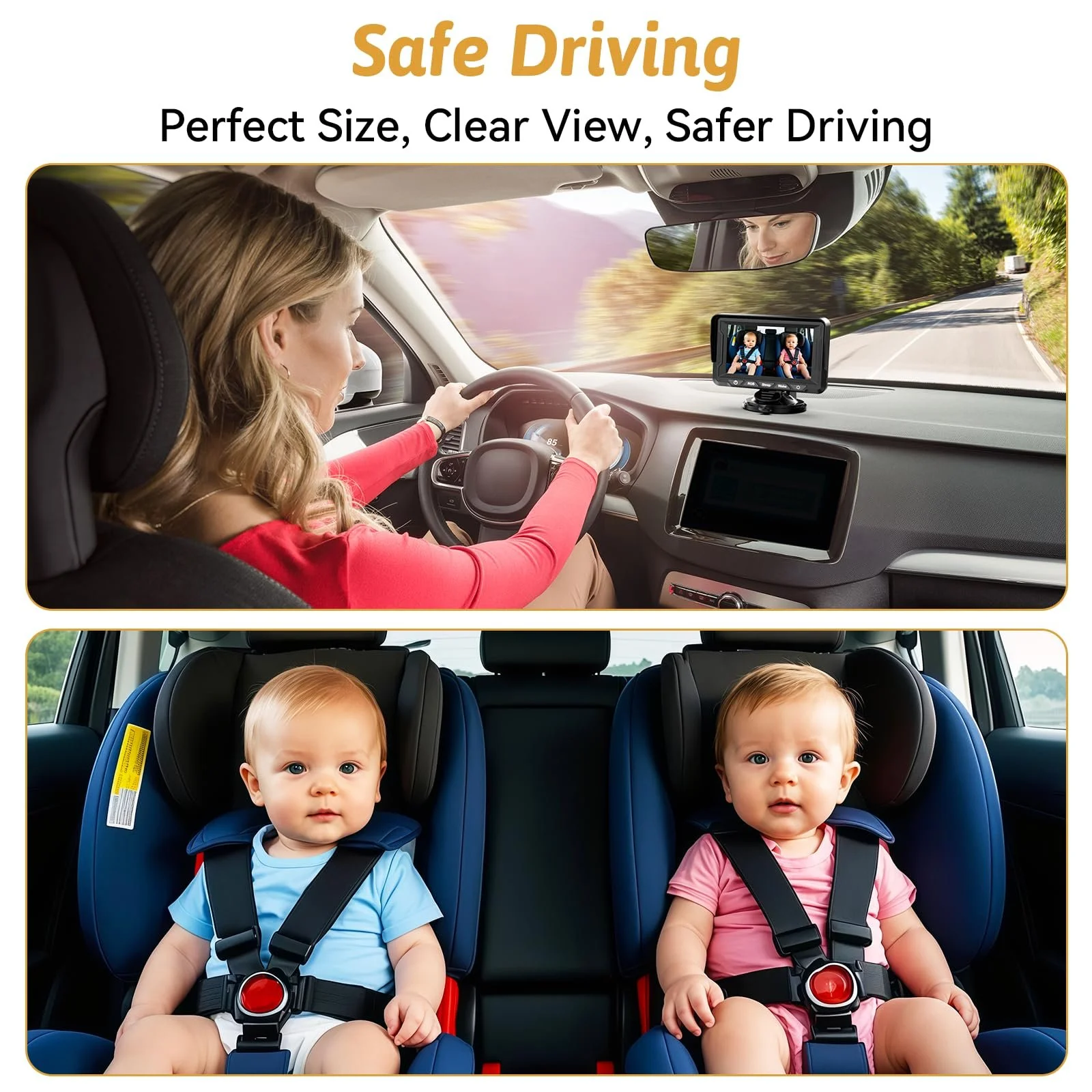 Автомобільна відеоняня камера 1080P 150° Night Vision 4.3 Inch LCD Display Black, фото №2 Автомобільна відеоняня камера 1080P 150° Night Vision 4.3 Inch LCD Display Black, фото №2