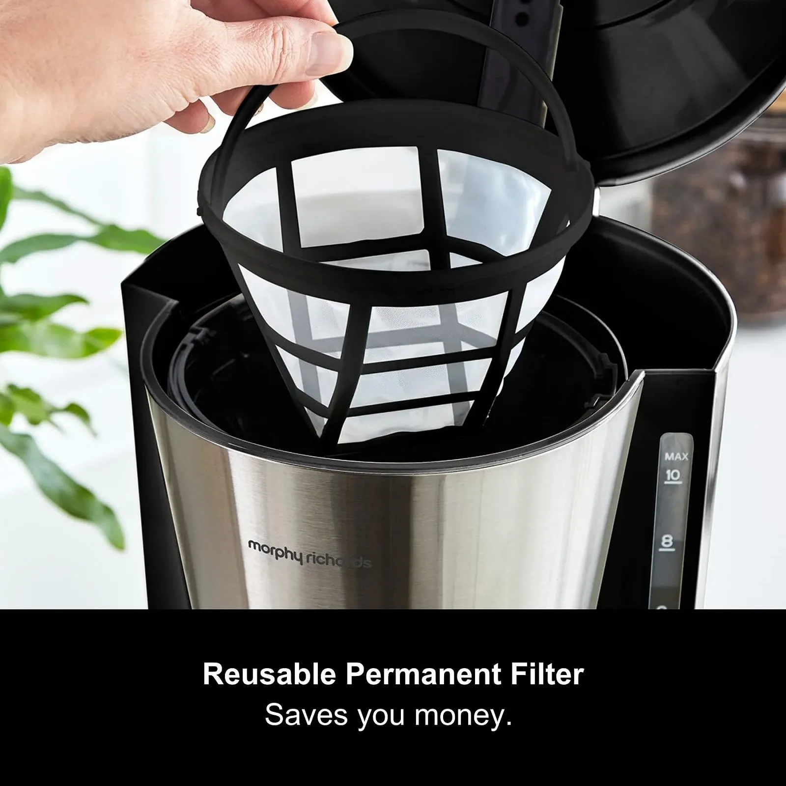 Фильтр-кофеварка Morphy Richards Equip 162501 1000 Вт 1.2 л Серебристый, фото №4