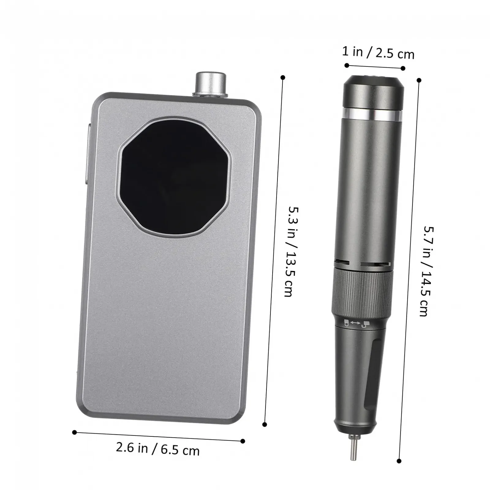 Полировщик для ногтей Healvian Professional Portable 2-в-1 M11 Titanium Grey Cordless, фото №8