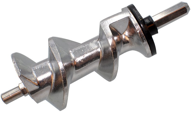 Шнек м'ясорубка L128 D1 7mm квадрат D2 8mm зовнішній шестигранник пластикова втілка, фото №1