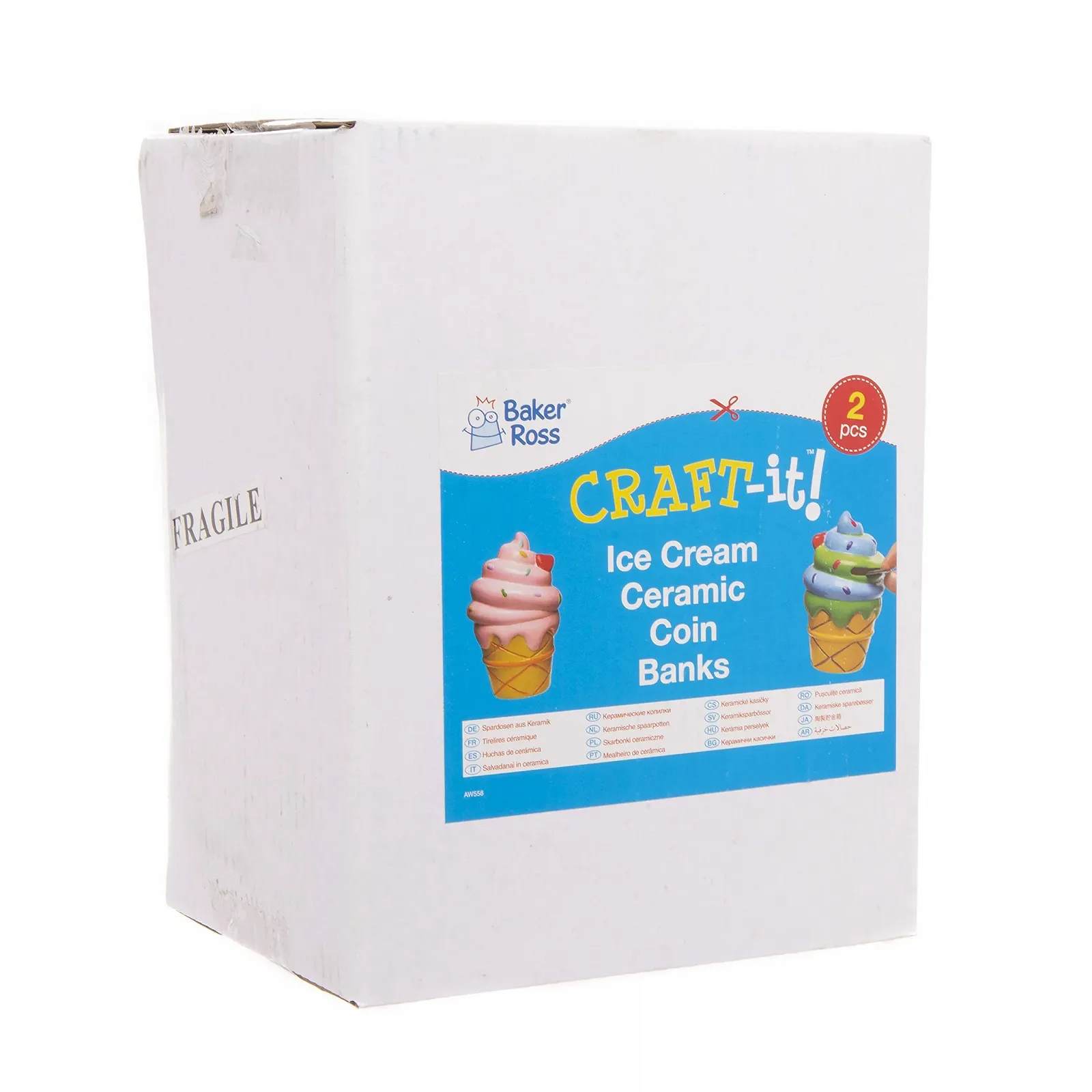 Копилка Baker Ross AW558 Мороженое керамическая (упаковка из 2 шт.), фото №6