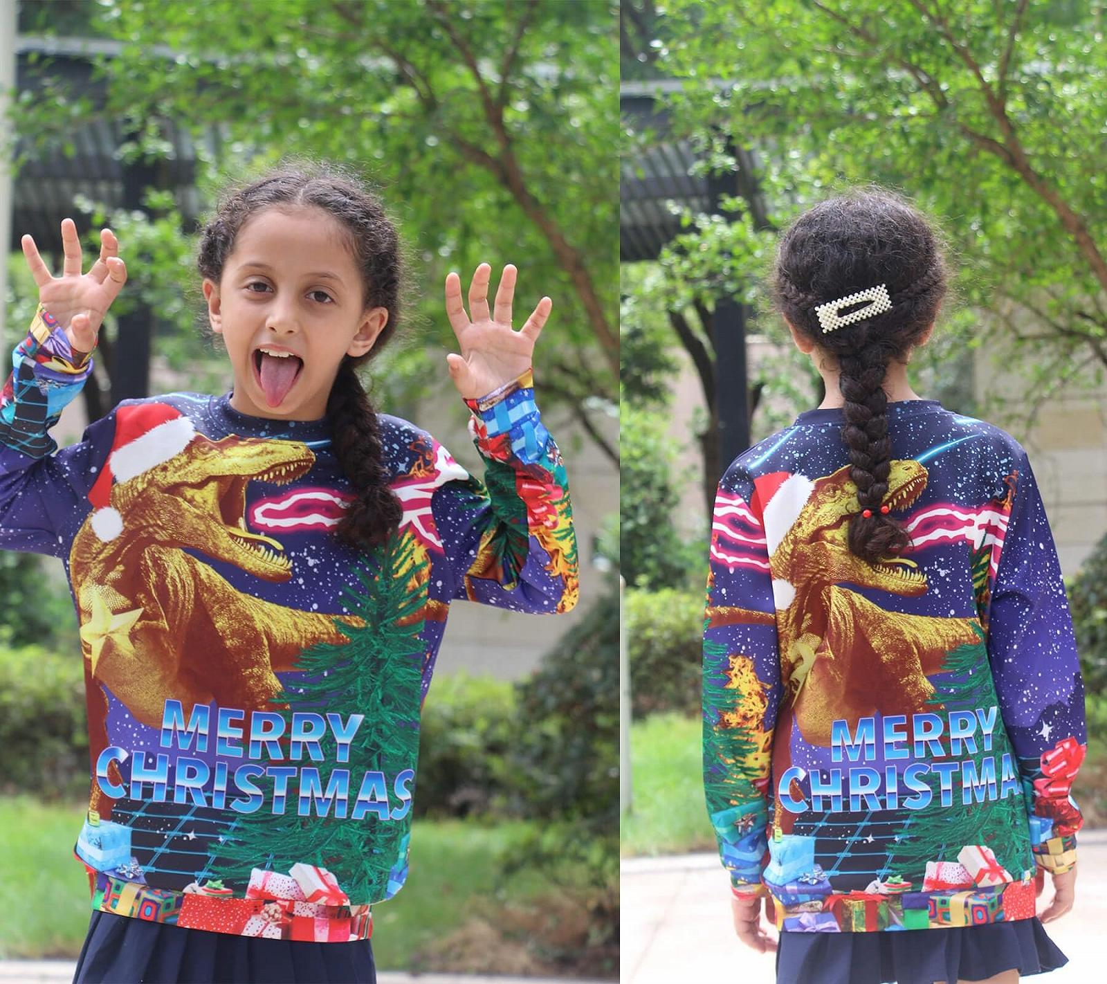Різдвяний світшот Xumplo для дітей, хлопчиків і дівчаток, джемпер з довгими рукавами, фото №3