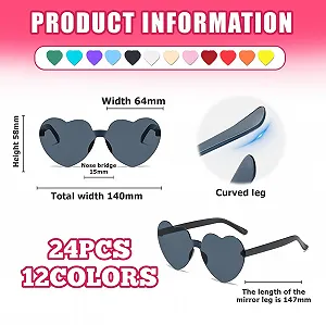 Сонцезахисні окуляри WEGREAT Серце для жінок: 24 пари прозорих безрамкових synthetic.ua - Фото 1