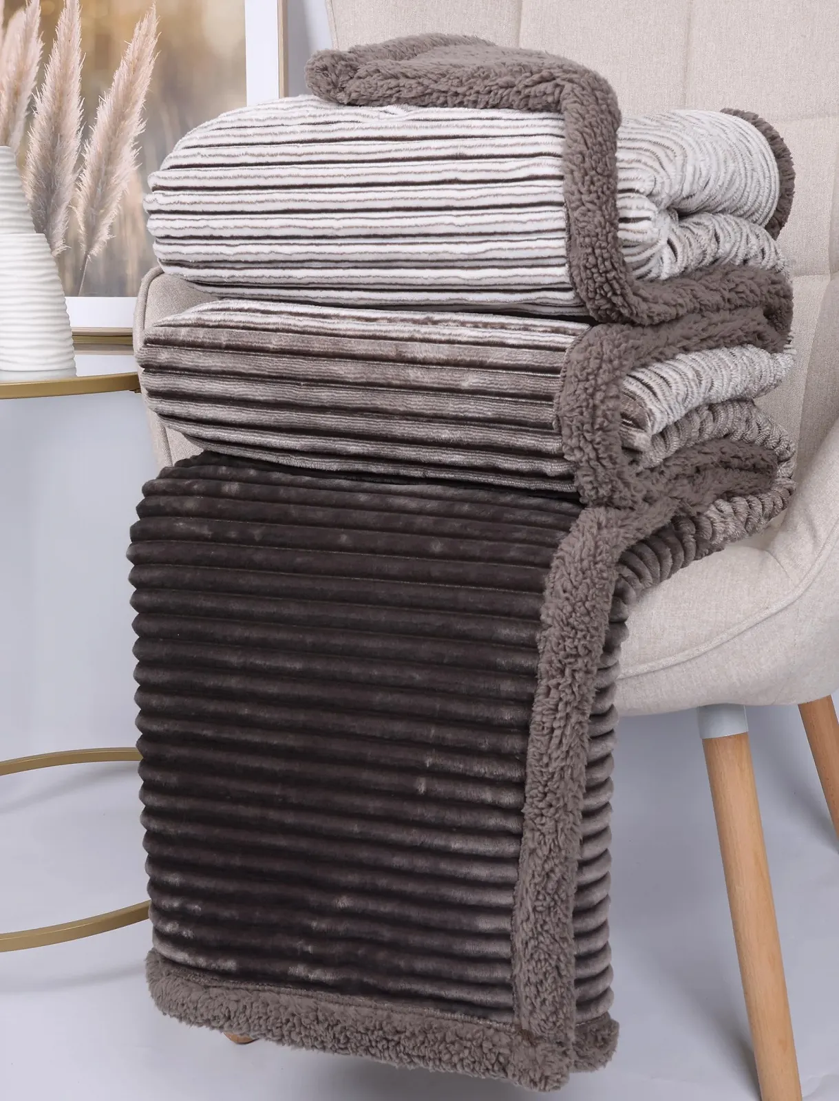 Покривало Плюшева Betz Florence XXL 150 x 200 см Taupe, фото №1