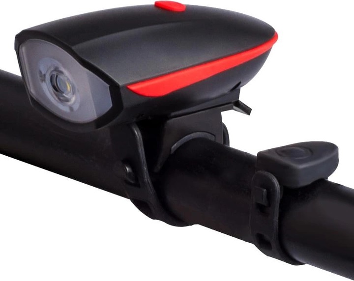 Фонарь велосипедный Xiamen LED со звонком ВЗ050505, фото №1