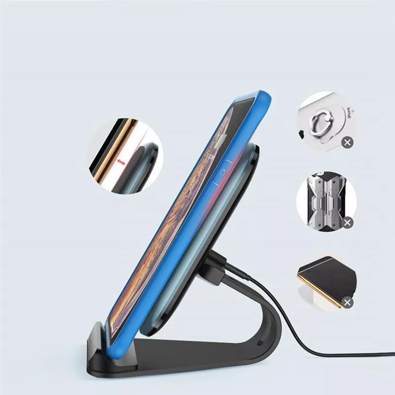 Беспроводное зарядное устройство ColorWay Wireless Stand 10W Blue (CW-CHW30Q-BL), фото №3