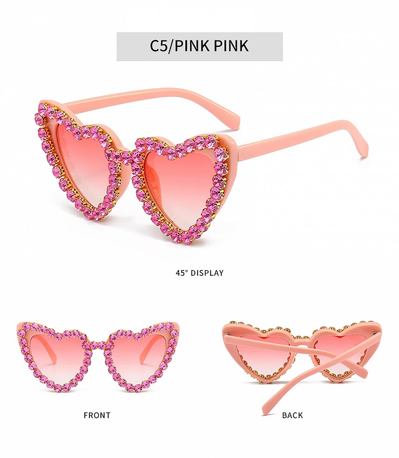 Сонцезахисні окуляри YAMEIZE Серце з діамантами UV400, фото №4