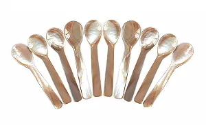 Ложка для икры DUEBEL Перламутр Розовый, набор 10 штук - Фото 1