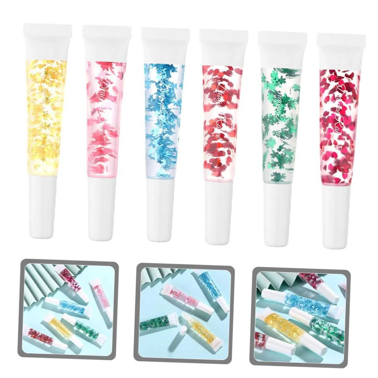 Блиск для губ Outanaya Набір 6 зволожуючий безбарвний, фото №5