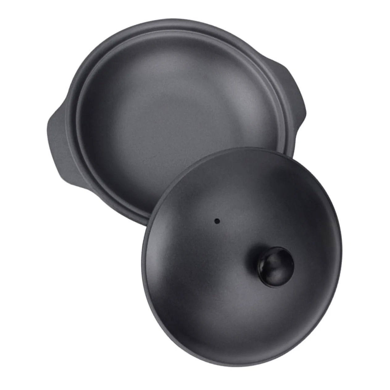 Каструля для тушкування Luxshiny 16 см чавунна з кришкою та паровідводом, фото №1