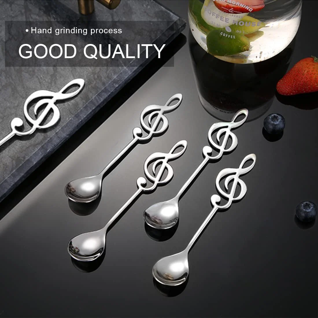 Набір десертних ложок 2 шт, декоративна, фото №5