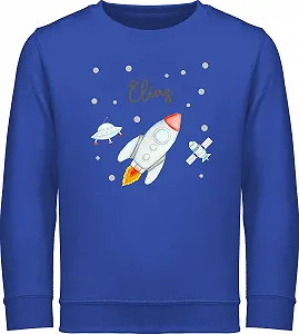 Свитшот Shirtracer Детский для мальчиков и девочек Космос - Полет ракеты, ракета, космос, астронавт - Фото 1