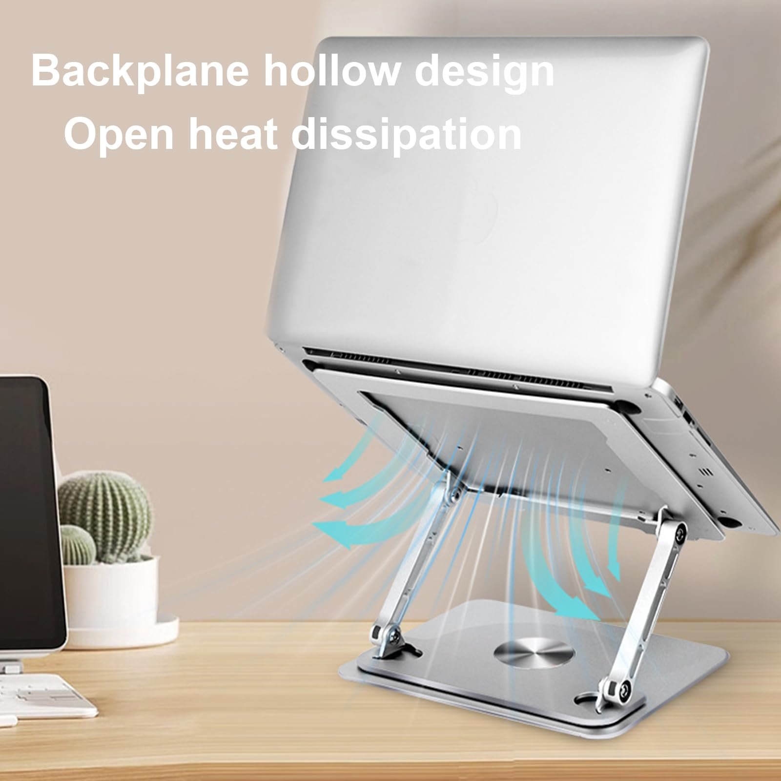 Подставка для ноутбука Алюминиевая вращающаяся на 360 градусов для ноутбуков до 43,2 см (17 дюймов), фото №6