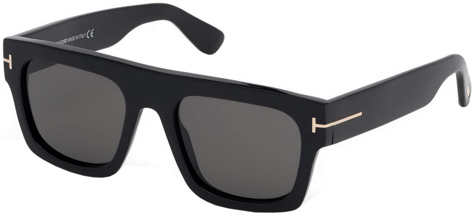 Солнцезащитные очки унисекс FAUSTO Tom Ford FT 0711 BLACK/SMOKE, фото №1