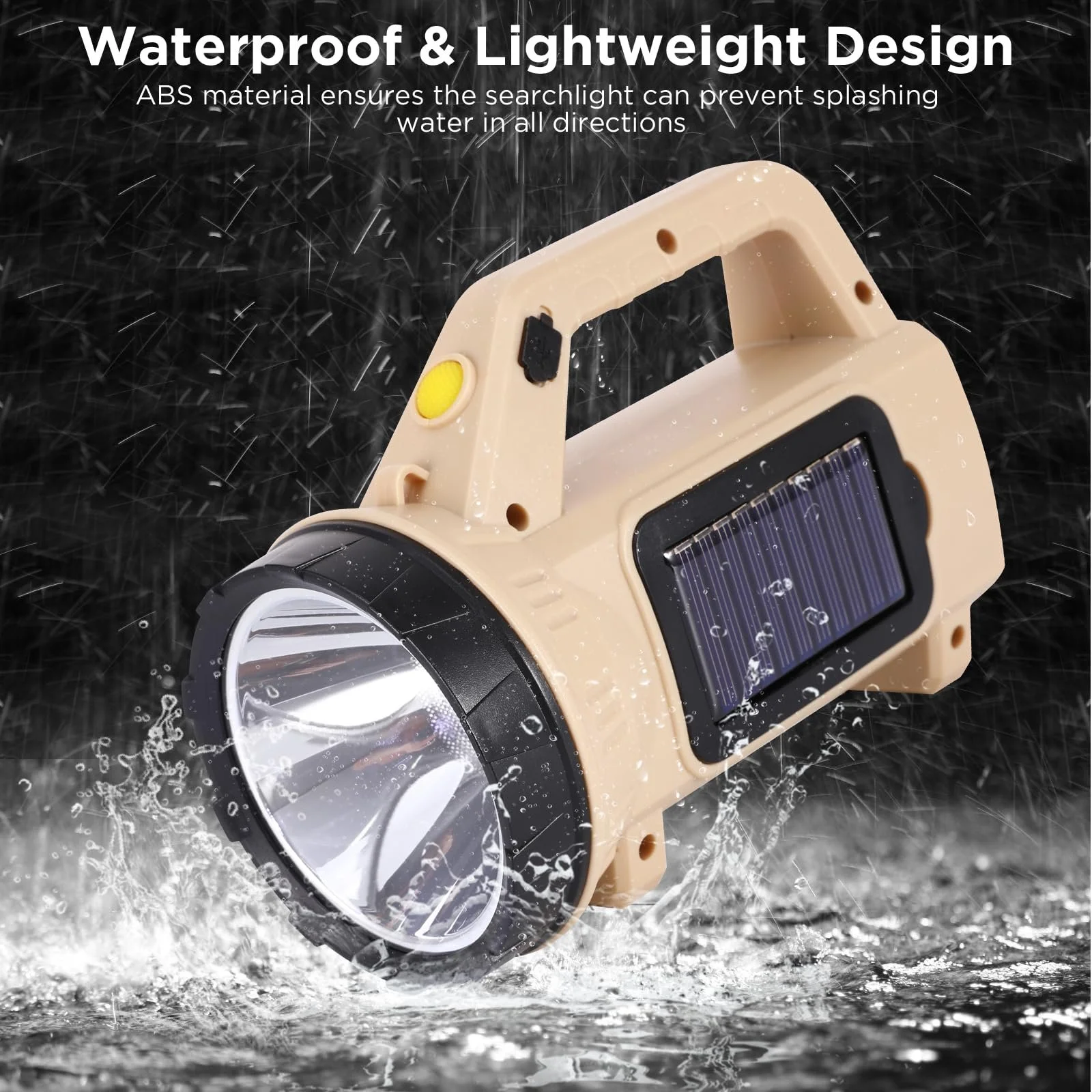Сонячний LED ліхтар з USB, сонячний ліхтар з акумулятором 1200 mAh, 3 режими, портативний, водонепроникний для риболовлі, активного відпочинку, кемпінгу, фото №6