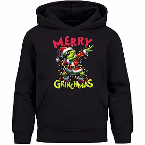 Худи MoonWorks Детский рождественский свитер для мальчиков и девочек Merry Grinchmas Рождественский наряд - Фото 1