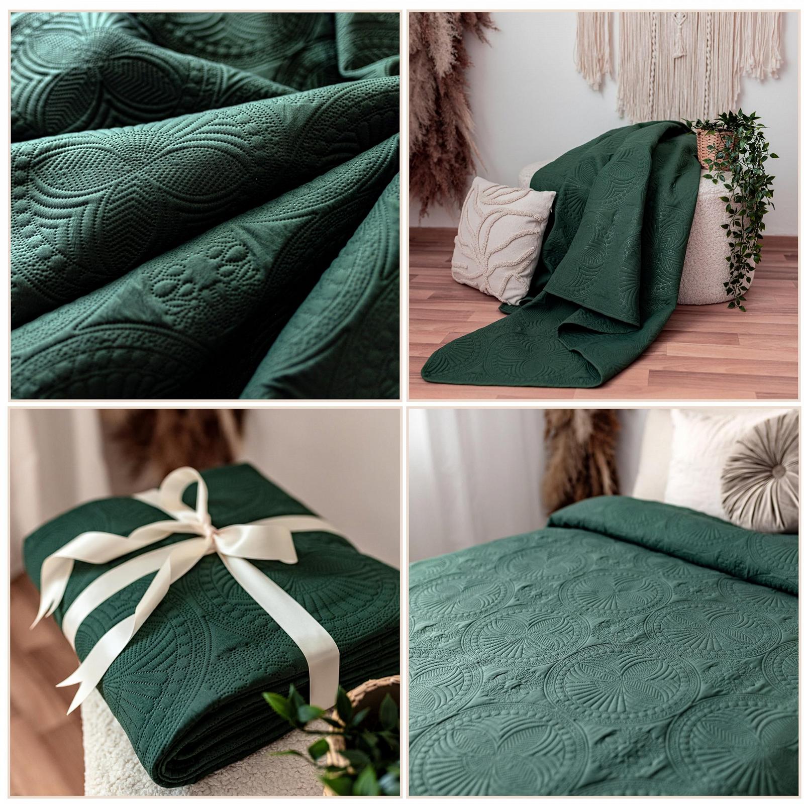 Покривало CalmyHOME 170 x 220 см, темно-зелене, фото №5 Покривало CalmyHOME 170 x 220 см, темно-зелене, фото №5