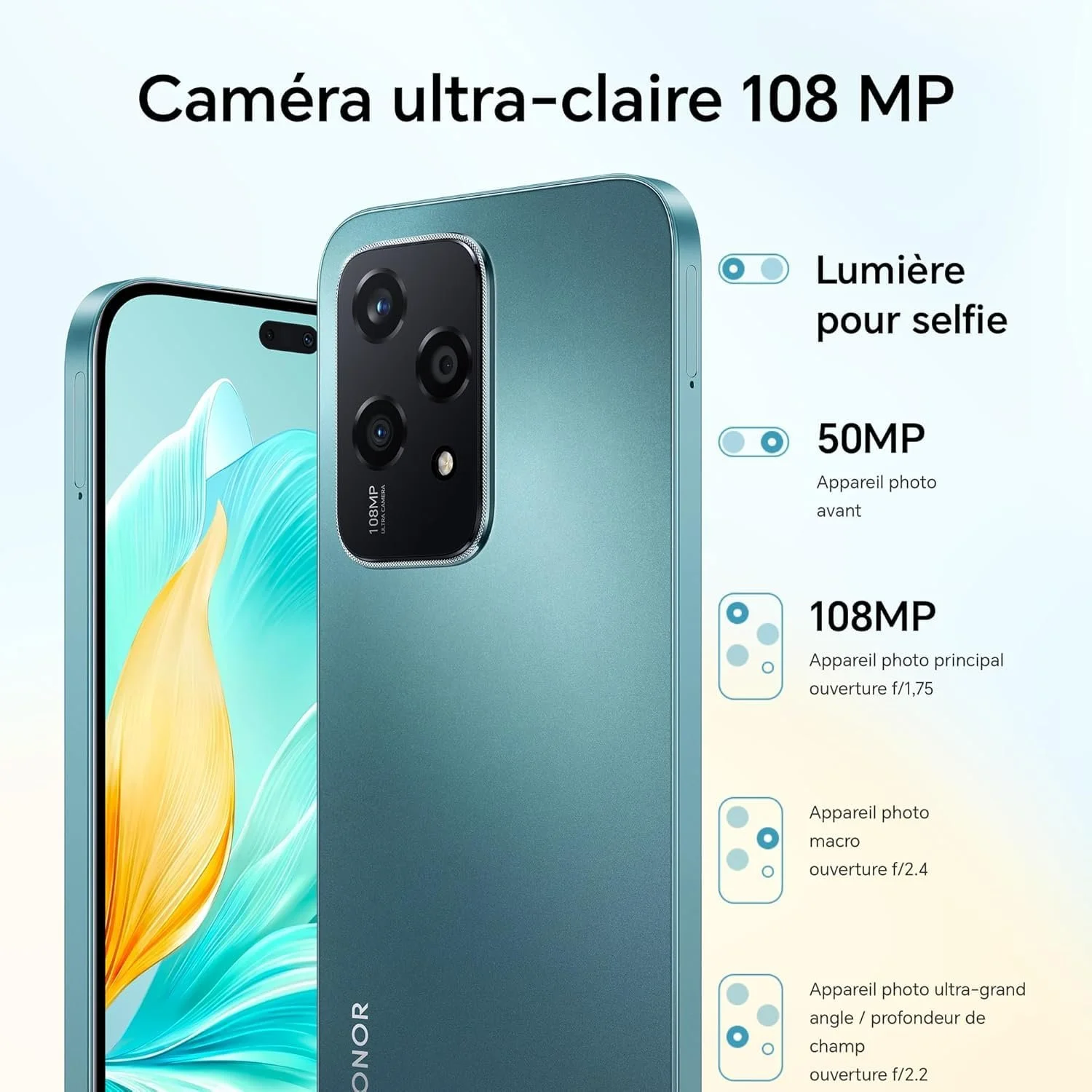 Смартфон HONOR 200 Lite 5G 8/256 ГБ Blue, фото №3 Смартфон HONOR 200 Lite 5G 8/256 ГБ Blue, фото №3