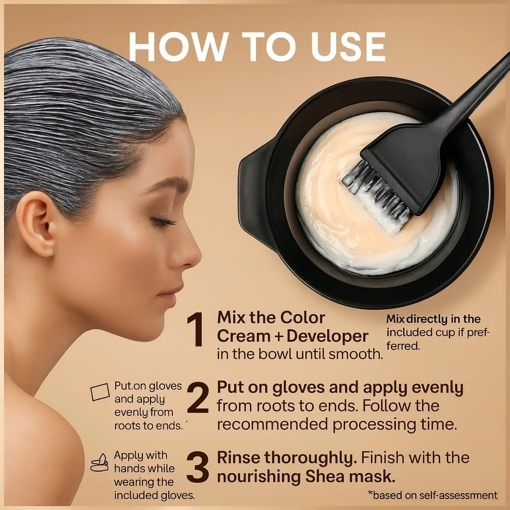 Крем-фарба для волосся Bionda Professional Permanent, 200 мл, подвійна упаковка, догляд з кератином і морингою, стійкий колір і блиск, 100% покриття сивини, 2 Синьо-чорний, 200 мл, фото №6