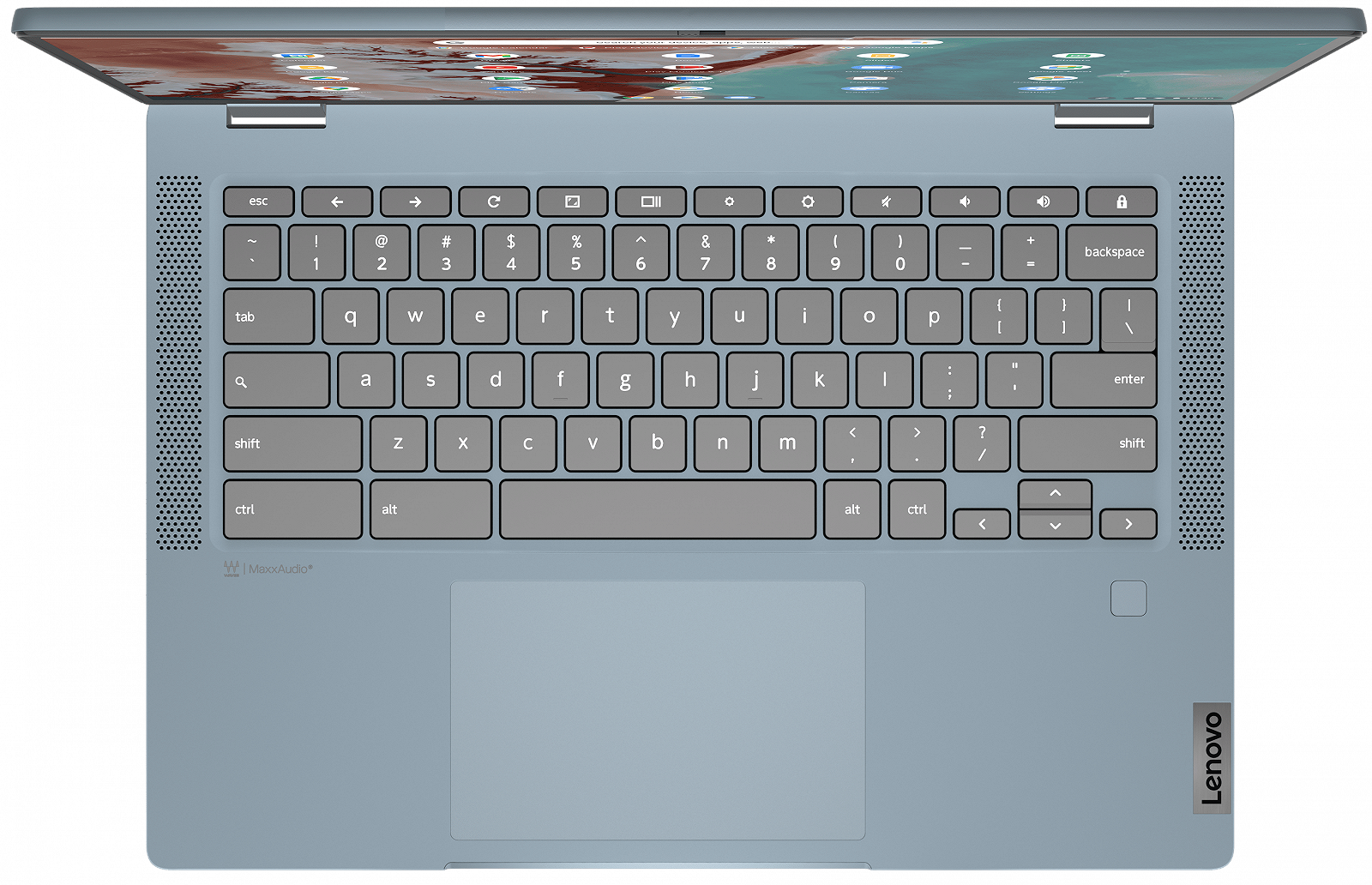 Сенсорний ноутбук 14" Lenovo IdeaPad Flex 5 Chrome 14IAU7 Intel Core i3-1215U RAM 8GB eMMC 128GB 10год батарея Chrome OS Алюмінієвий корпус (UKR), фото №4