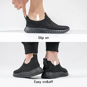 Кросівки Без шнурків ODCKOI Чоловічі Спортивні Нековзні Сітчасті Кросівки для Ходьби, Дихаючі Кросівки для Бігу та Спорту synthetic.ua - Фото 1