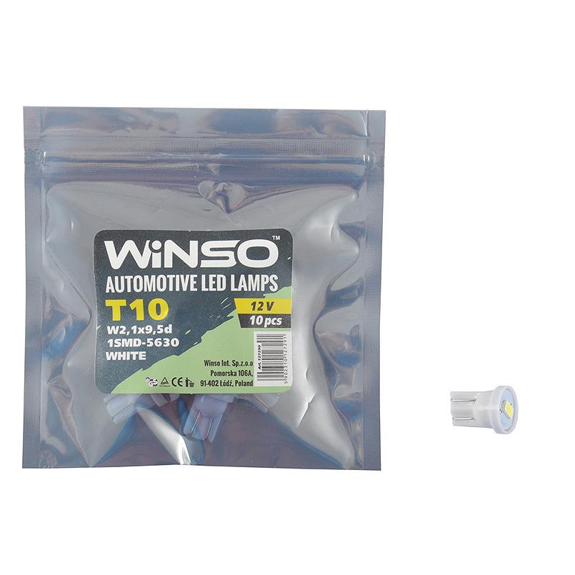 LED автолампа Winso 12V SMD T10 W2.1x9.5d, 10шт, фото №1 LED автолампа Winso 12V SMD T10 W2.1x9.5d, 10шт, фото №1