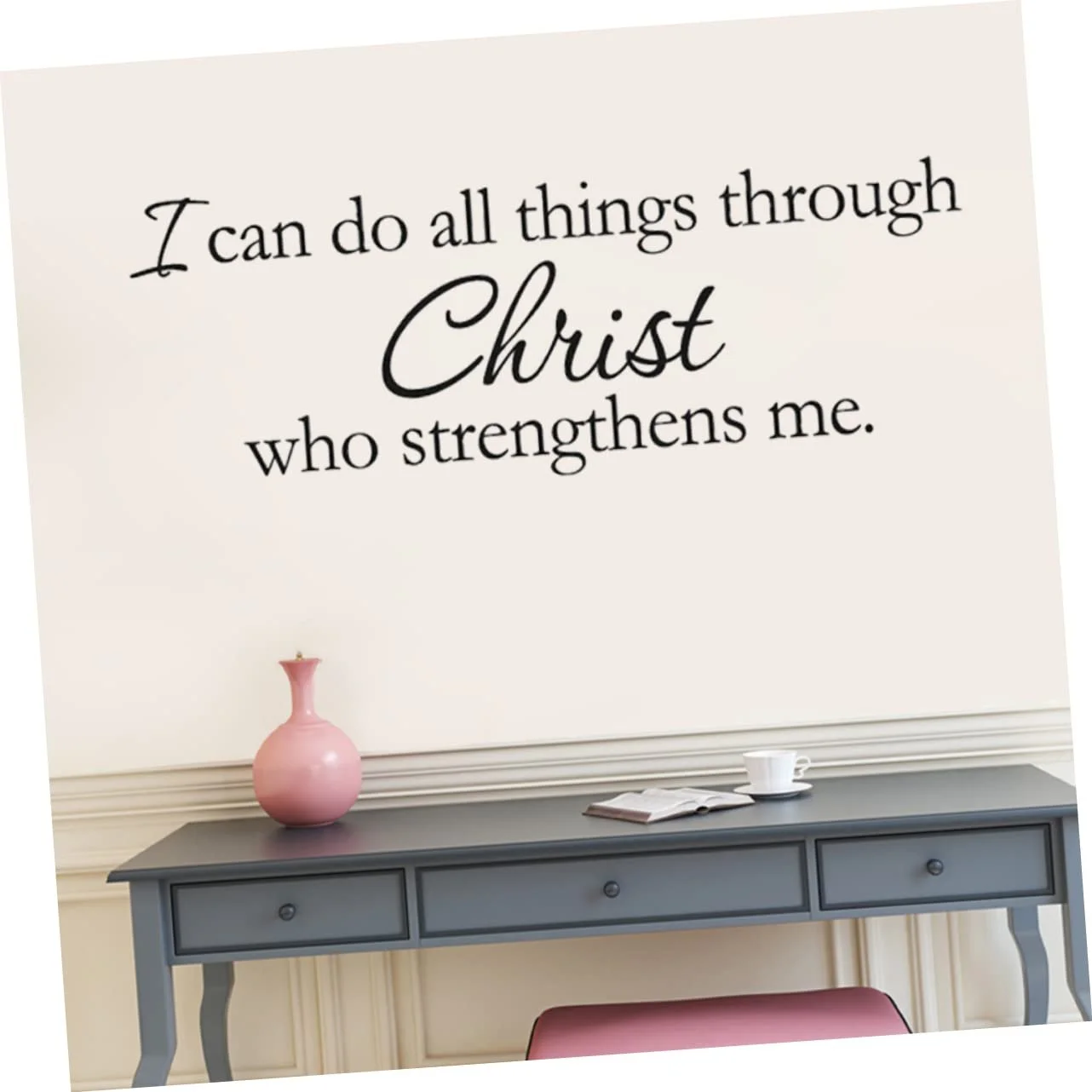 Наклейка на стіну BESTonZON Things Through Christ Bible Знімна PVC, фото №4 Наклейка на стіну BESTonZON Things Through Christ Bible Знімна PVC, фото №4