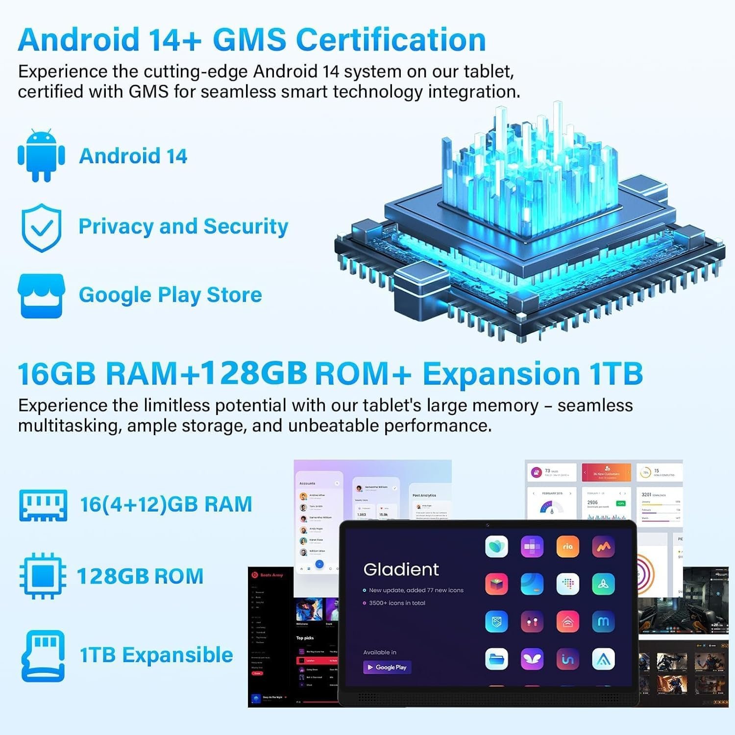 Планшет 12" Full HD GOTOWOD M4 (4+12)/128ГБ 5G 1-SIM 8 ядер Android 14 7200 mAh Серый, фото №3 Планшет 12" Full HD GOTOWOD M4 (4+12)/128ГБ 5G 1-SIM 8 ядер Android 14 7200 mAh Серый, фото №3